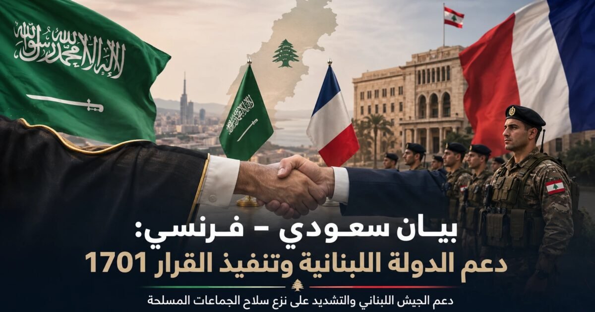 السعودية وفرنسا تشددان على حصرية السلاح لصالح الدولة اللبنانية