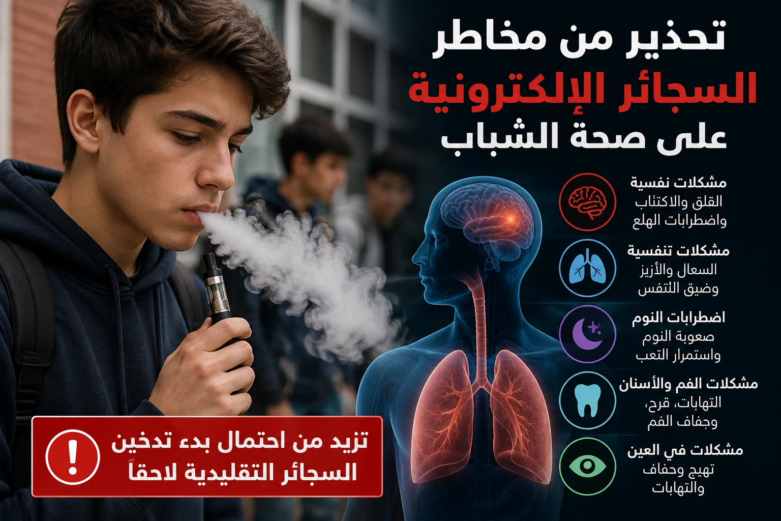 دراسة: السجائر الإلكترونية بوابة لتدخين الشباب للسجائر التقليدية