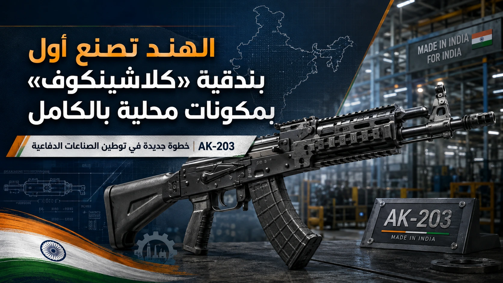 أول بندقية AK-203 بمكونات هندية 100% تجتاز اختبارات إطلاق النار - صورة مميزة صورة مميزة: أول بندقية AK-203 بمكونات هندية 100% تجتاز اختبارات إطلاق النار