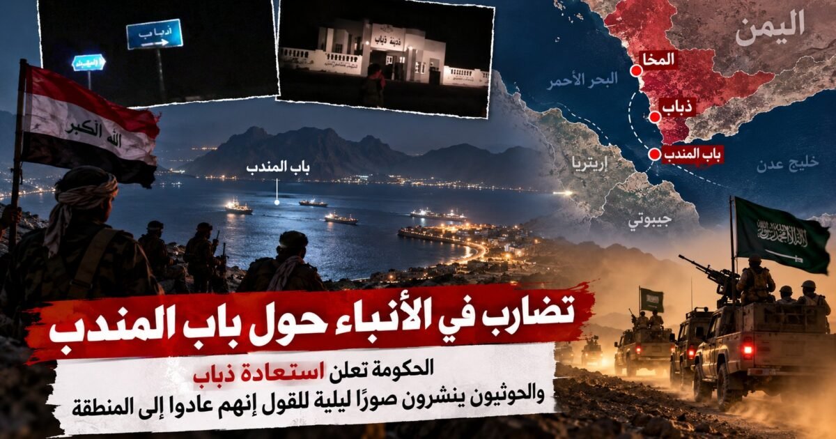 وكالات دولية نقلت تقدمًا حكوميًا قرب باب المندب لكنها لم تتحقّق مستقلًا