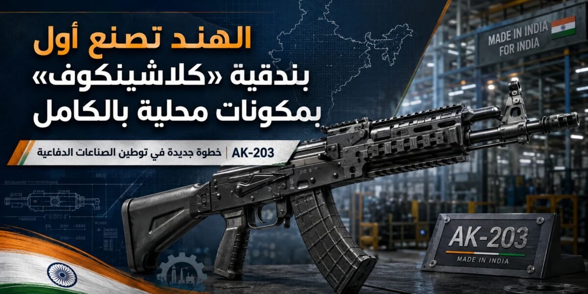 أول بندقية AK-203 بمكونات هندية 100% تجتاز اختبارات إطلاق النار