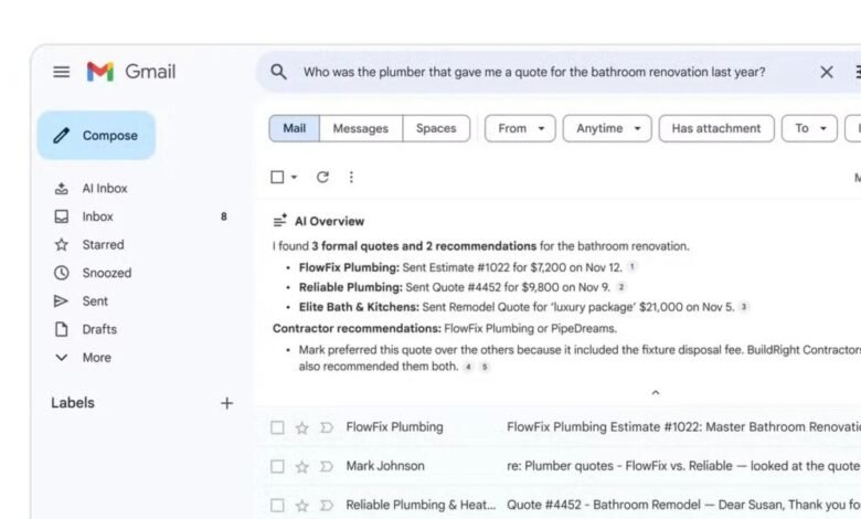 تُعد ميزات Gmail الجديدة بمثابة تغيير جذري لقواعد اللعبة